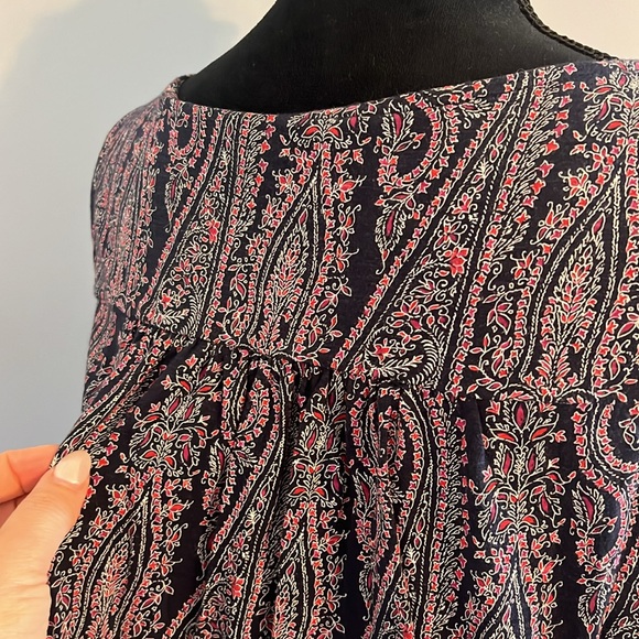 Lucky Brand dine gauze front. Embroidery detail. Print jersey back - Picture 4 of 6